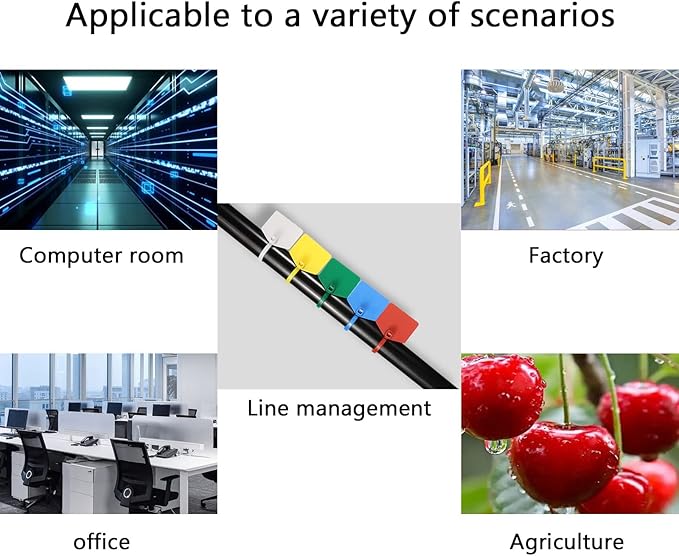 4 in Marker Nylon Cable Ties, Plastic Water Proof Tags, Self-Locking Written-on Cord Marker, Security Seals Label for Cabling, Wire Marking Label, Shipping Hanging Tags - White/ 100pcs