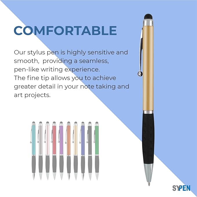 SyPen Customized Pens With your Custom Logo or Text-600 Pack Bulk-for Businesses, Parties, and Events, 2 in 1 Ballpoint Pen & Stylus Compatible with Touchscreen Devices, Red Barrel, Black Ink