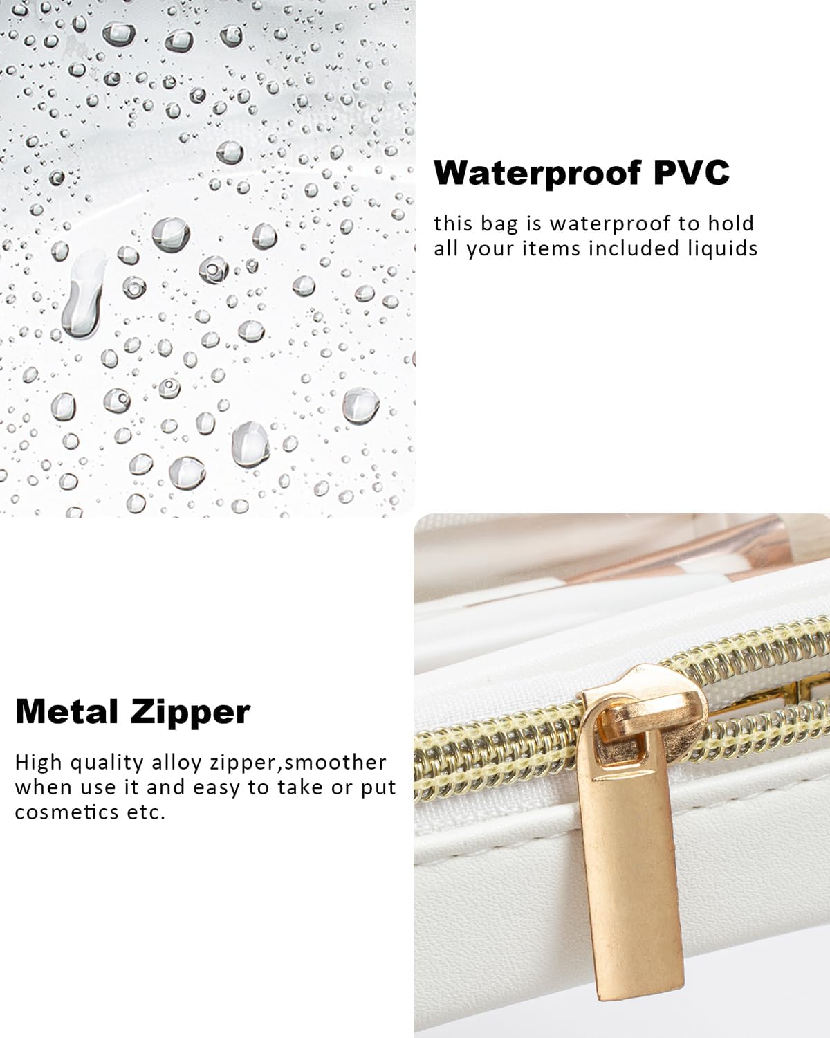 Clear Makeup Bag Small, TSA Approved Portable Toiletry Bag with Zipper Cosmetic Travel Bag Makeup Organizer Case Mini Makeup Pouch for Purse Car Organizer Bag for Women Men