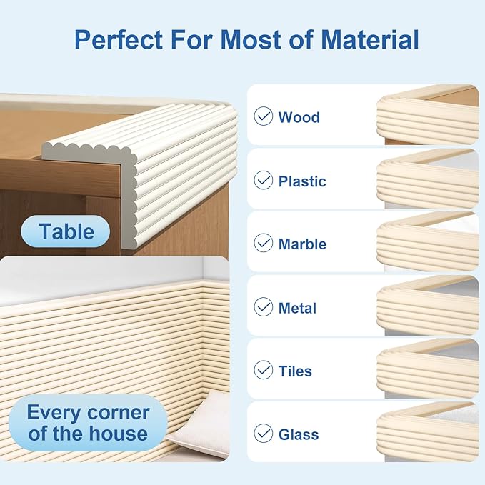 Edge Protector,Baby Proofing Baby Edge Protector Strip Safety,Soft Rubber Foam Padding,Edge Corner Guards Protector Corner Edge Bumpers for Furniture (Black, 16.4Ft x 3.93" W x 0.4" Th)