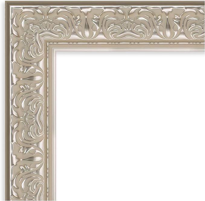 Amanti Art Silver Framed Magnetic Board 19x25 Small Vision Board for use with Magnets, 100% Metal Sheet to Display Items as Office Decor or for Home Organization in mudroom, Kitchen or Kids Room