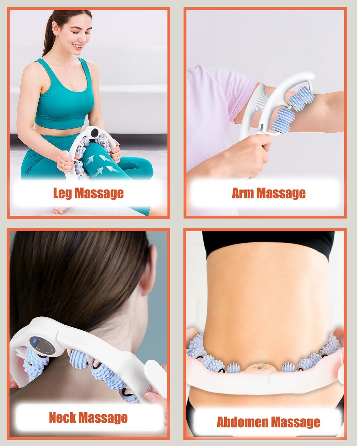 Anti Cellulite Roller & Lymphatic Drainage Massager | Fascia Blaster for Contoured & Smoother Skin | Tool for Sore Arms, Legs, Stomach & Buttocks (Blue)