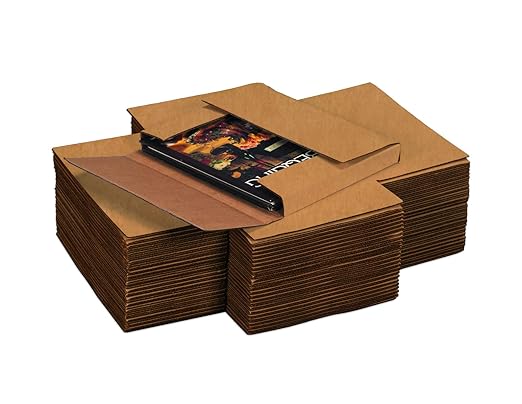 Tape Logic TLM12122K Easy-Fold Mailers, 12 1/2" x 12 1/2" x 2 1/2", Kraft (Pack of 50)