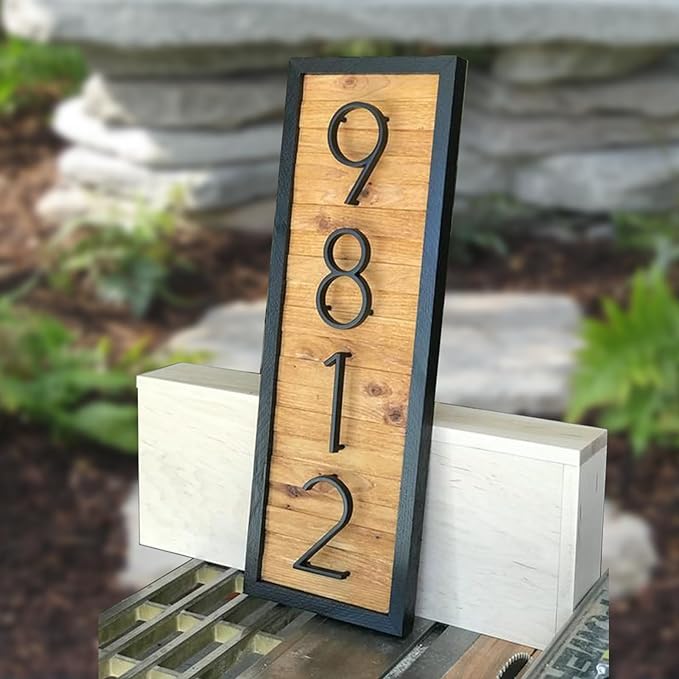 5" Floating Stainless Steel Address House Number, Modern Metal Anti-Rust House Numbers with Nail Kits for Door Garden Mailbox Decor Visibility Signage (5)