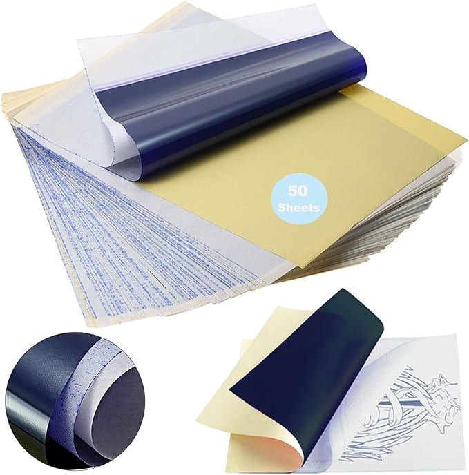 Tattoo Transfer Paper - Yuelong 30 Sheets Tattoo Stencil Paper Thermal Stencil Paper 4 Layers A4 Size DIY Tattoo Tracing Paper for Tattoo Transfer Kit Tattoo Supplies