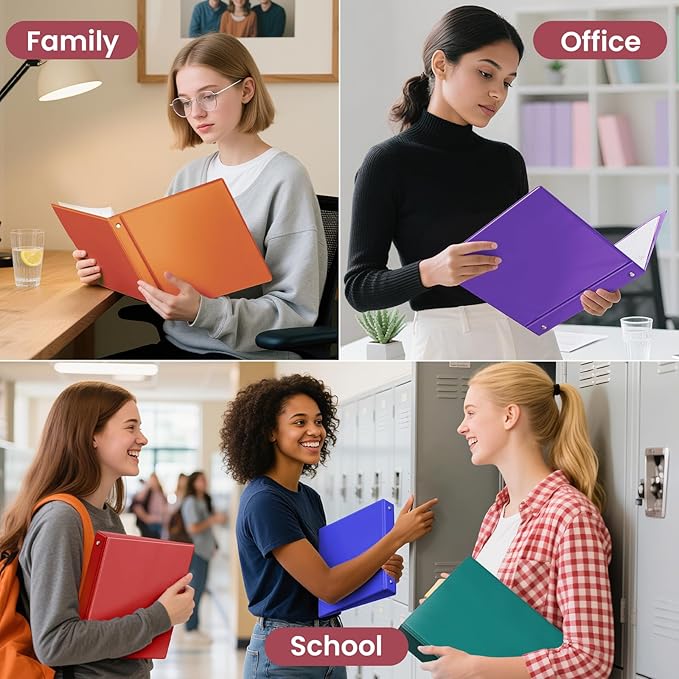 SUNEE 3 Ring Binder 1/2 Inch 1 Pack, Clear View Binder Three Ring PVC-Free (Fit 8.5x11 Inches) for School or Office Supplies, Cobalt Blue