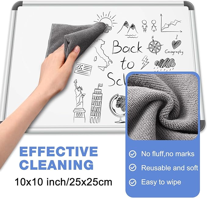 Dansib 12 Pack Whiteboard Cleaner Spray 8.5oz Dry Erase Board Cleaner with 6 Cloths Non Toxic Dry Erase Cleaner Removes Stubborn Marks from Whiteboards