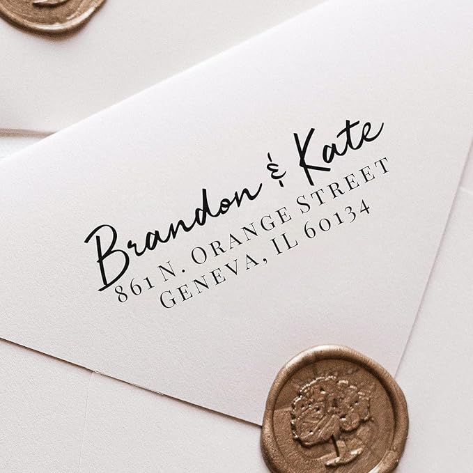 Self Inking Modern Address Stamps | Custom Return Address Stamper (Brandon, Xtra Large)