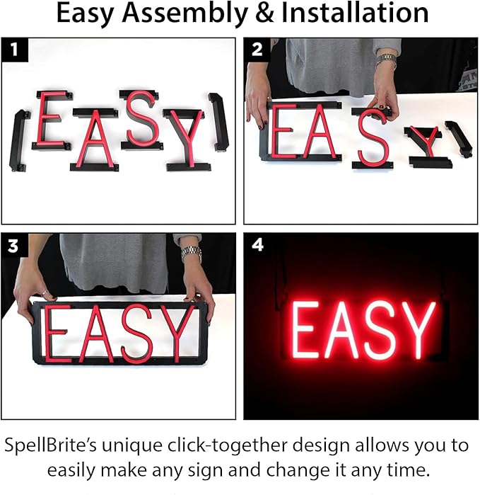 SpellBrite EXIT Sign | Directional Sign with Neon Look, Red LED Light Source | 14.1" x 6.3"