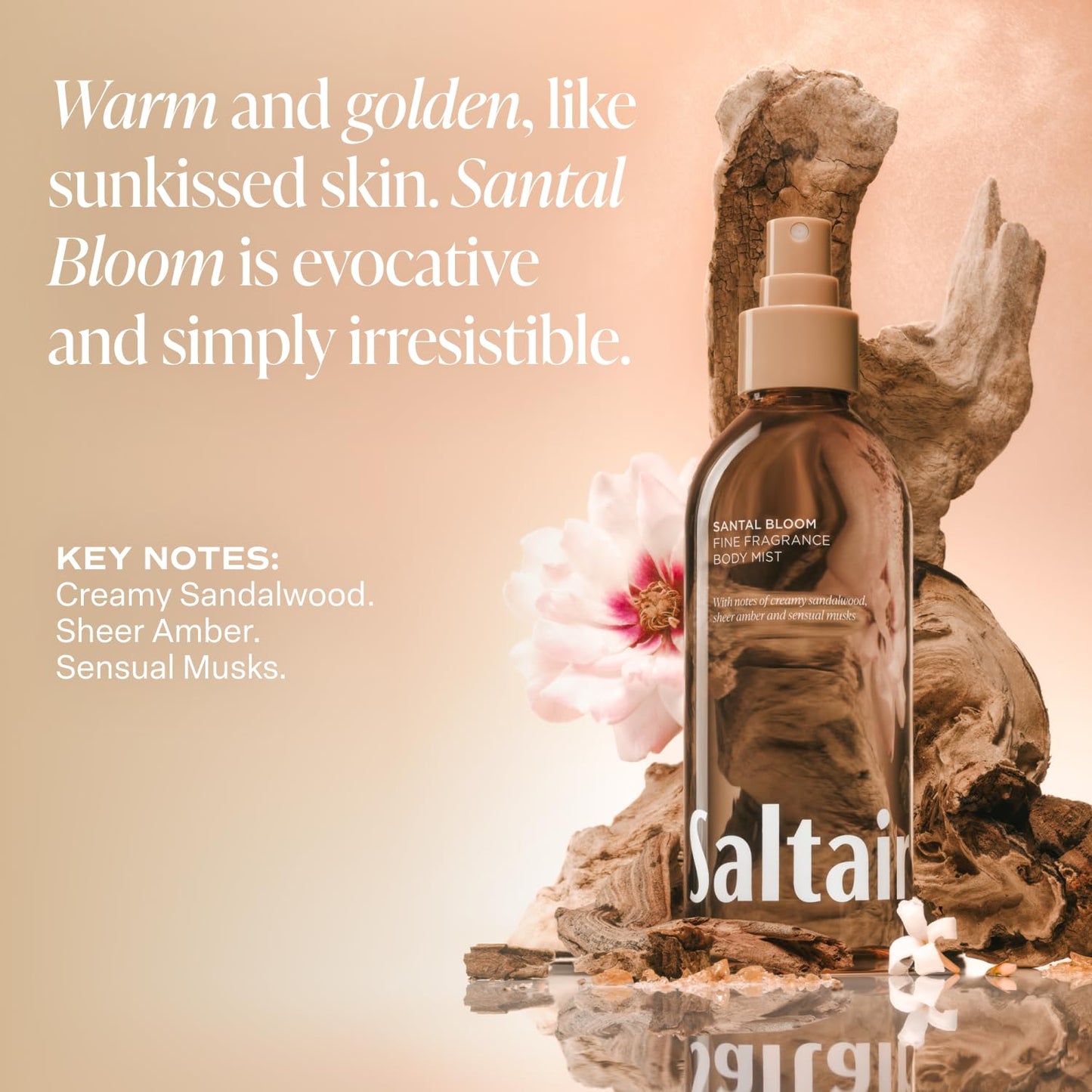 Saltair Body Mist 2 Pack - Fine Fragrance, Lightweight Body Spray Mist with Santal Bloom Scent. Long Lasting Perfume Mist. 2x 8oz Bottles