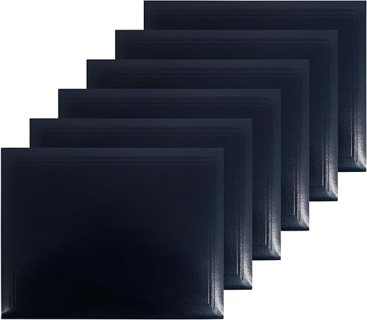 GraduationMall 8.5"x11" Smooth Padded Diploma Cover Certificate Holder Darkblue,6-Packs