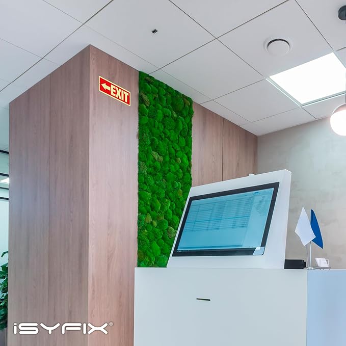 iSYFIX Exit Signs with Directional Left Arrow, Glow in the Dark, Photoluminescent Aluminum 12x4 Inch - 12 Pack, Laminated for UV & Weather Resistance, Ideal for Offices, Schools, Theaters & More