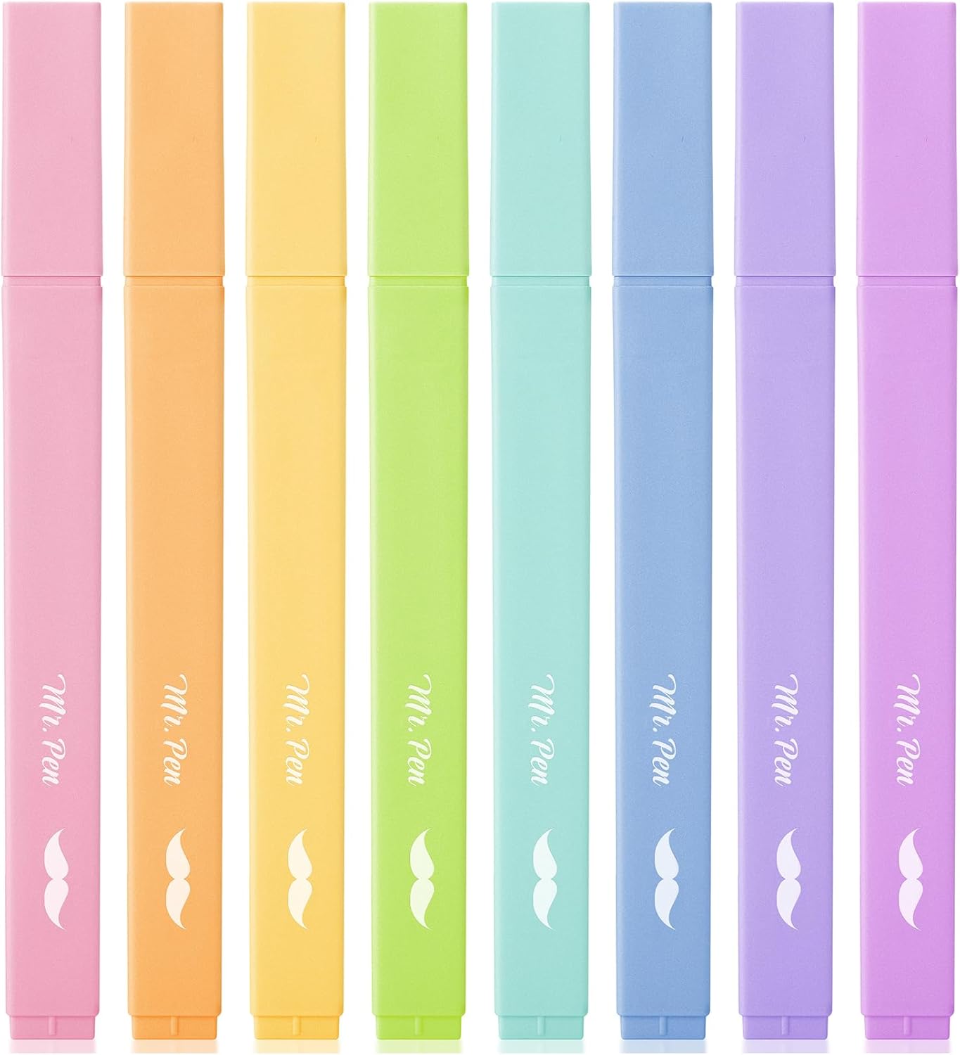 Mr. Pen- Aesthetic Highlighters, 8 Pcs, Chisel Tip, Pastel Candy Colors, Cute Assorted Colors, Bible Highlighters and Pens No Bleed for Bible Pages