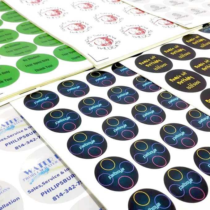 100-500 Custom Stickers Personalized Labels, Customized Stickers with Any Image Logo and Text. Custom Stickers for Business LogoThank You Labels,etc. (Heart, 1 Inch)