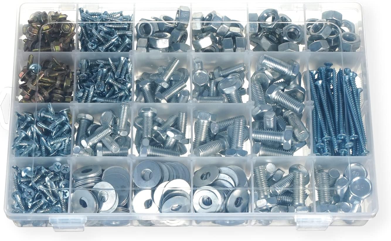 2 Pack 24 Grids Plastic Small Crafts Storage Boxes with Adjustable Dividers (10.5" × 6.7" x 1.57")