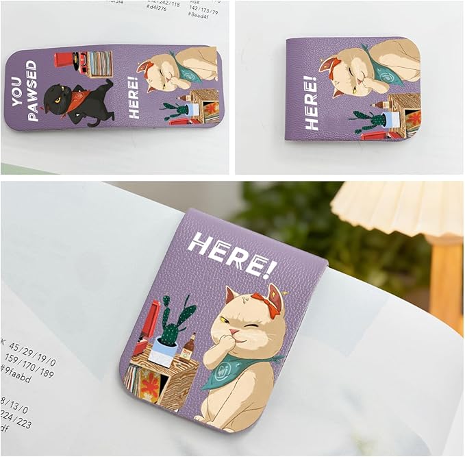 Magnetic Bookmark Clip Personalized for Readers, Custom Name Magnetic Page Marker for Books,Gifts for Book Lover, Animal Lover Teachers, Student, Women and Firends