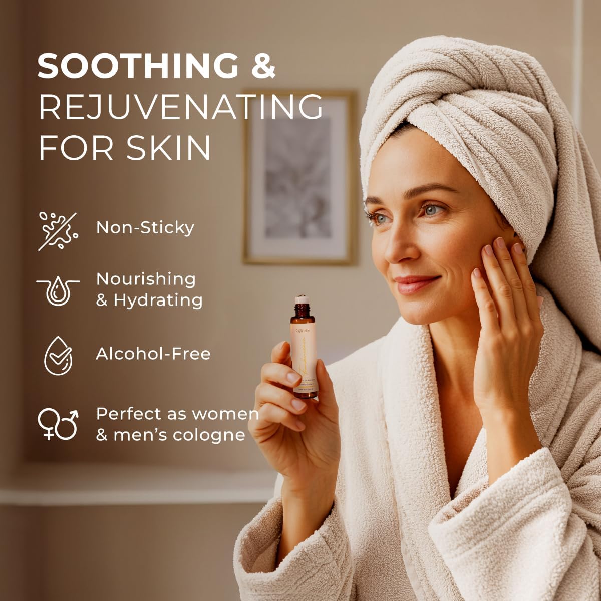 Gya Labs Frankincense Essential Oil Roll on for Face - 100% Pure Natural Frankincense Oil Roller for Skin, Aches Comfort, Soothing Aromatherapy, Self-Care Gifts for Men & Women (0.34 Fl Oz)