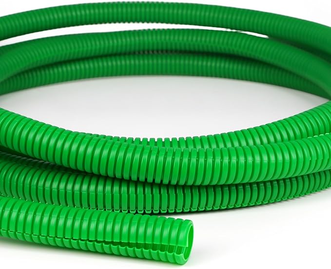 Split Wire Loom Tubing,10,25ft Cord Protectors from Pets No Chew, Flexible Wire Covers Cord Protectors, Protective Split Cable Sleeve for Automotive Home Industrial Wires(Green, 0.51inch-10ft)