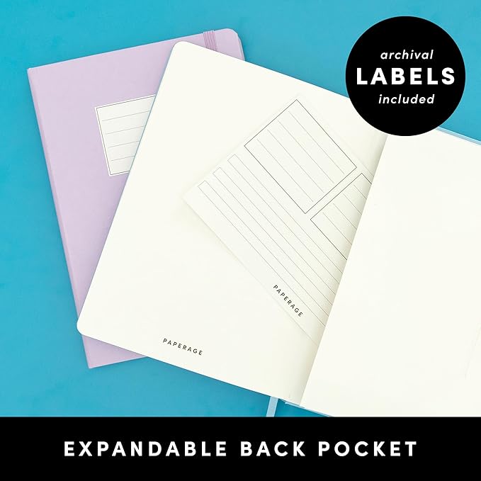 PAPERAGE Blank Journal Notebook, (Burgundy), 160 Pages, Medium 5.6 in x 8 in - 100 GSM Thick Paper – Hardcover Journaling Notebook for Work, School, Note Taking or Sketching