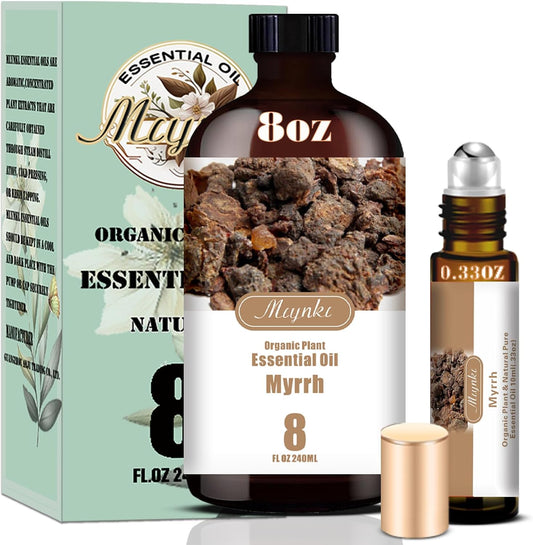 Myrrh Fragrance Oil-Myrrh Essential Oil 8.33oz (250ml)-100% Pure Natural Scent for Diffusers, Candles, Soap Making & Aromatherapy-Relaxing Home & Gift Essential Oil for Bath, Massage