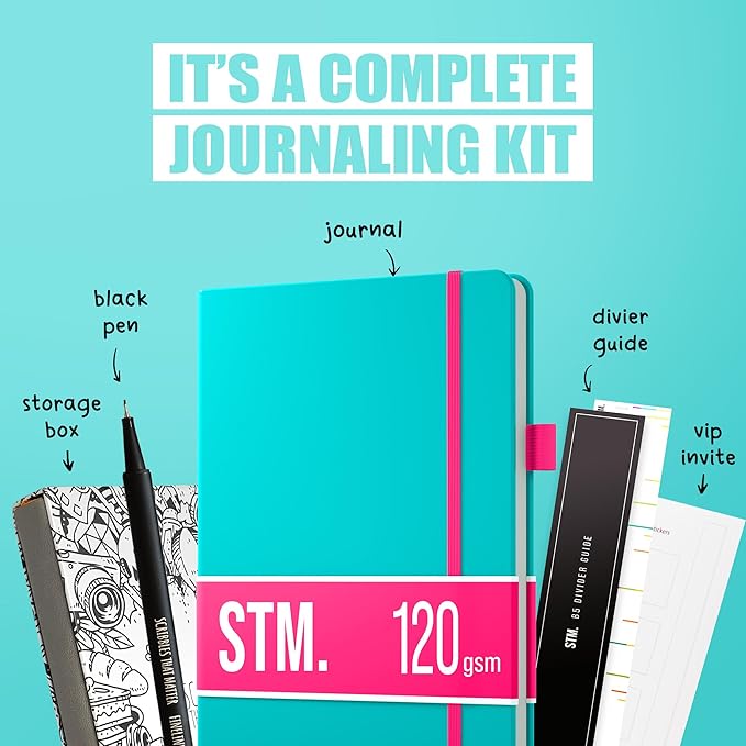 Bullet Dotted Journal Dot Grid Notebook | B5 Daily Journaling Notebooks for Personal Writing, Work, Women | 120gsm Thick Paper, Hard cover, Lay Flat Binding | B5 < 8.5 x 11 Cuaderno Libretas de apuntes