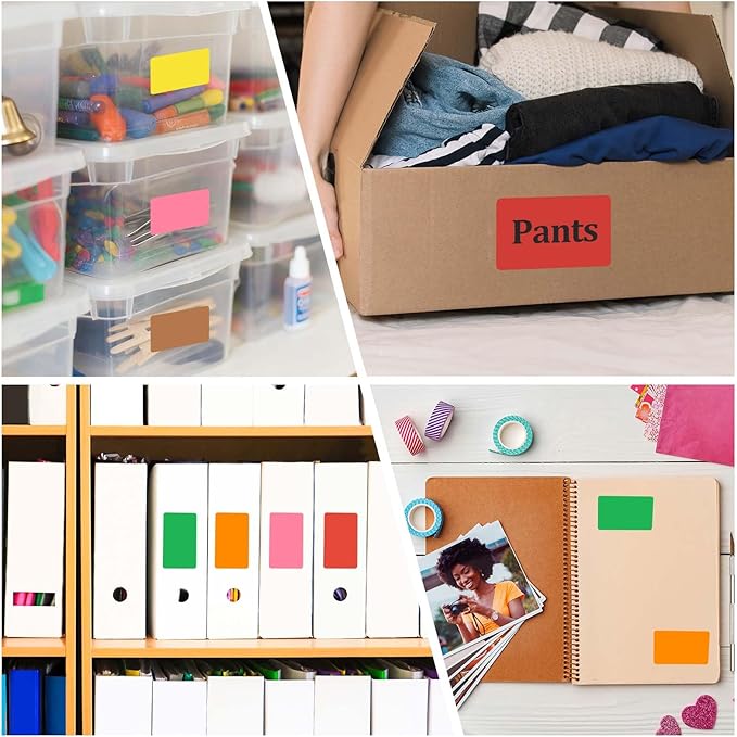 PATIKIL 1000Pcs Colored Coding Labels Stickers, 5x3 Inch Rectangle Inventory Stickers Self Adhesive Tags for Office Business Inventory Management Product Labeling Home Decor, Yellow