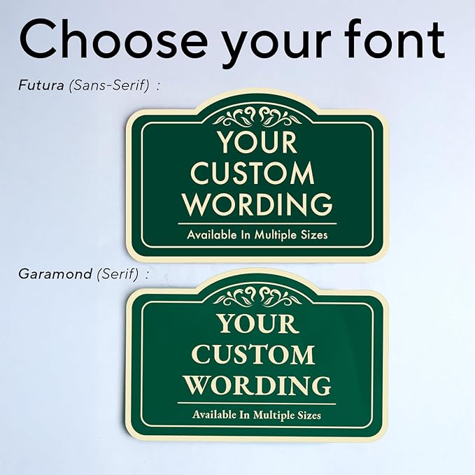 Custom Forest Green Outdoor Metal Sign - 36x24 In, Aluminum, Design 1, Waterproof, Made In USA