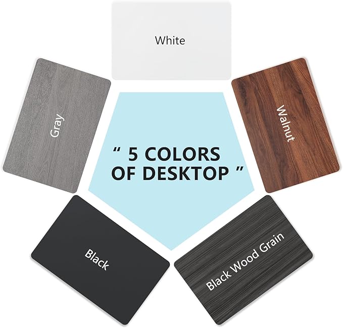 Goakwwuz Conference Room Table, Folding Conference Tables,Thicken Grey Tabletop,Flip Top Wooden Seminar Meeting Room Table for Conference Room Offices (6, Black+White, 47.2“)