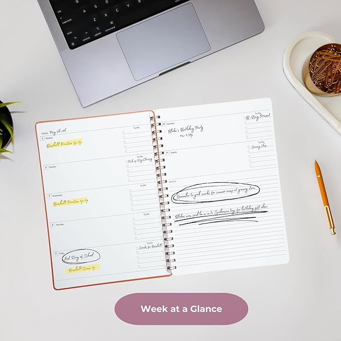 Merely Home | Ultimate Yearly, Daily, Weekly, Monthly Planner | 8.25" x 11.75" | To Do List Notebook for Work | Simple Design | Multiple Layouts | Academic Planner and Organizer Notebook (Evergreen, Yearly Planner - Portrait)