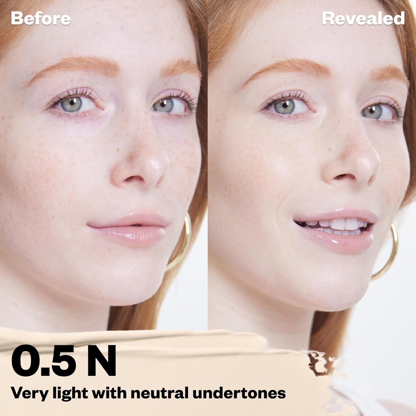 Kosas Revealer Concealer - Medium Coverage Makeup with Hyaluronic Acid, Conceals Dark Circles Under Eyes, Dark Spots and Blemishes + Brightens, Hydrates, Long-Lasting & Vegan, (Tone 0.5 N)