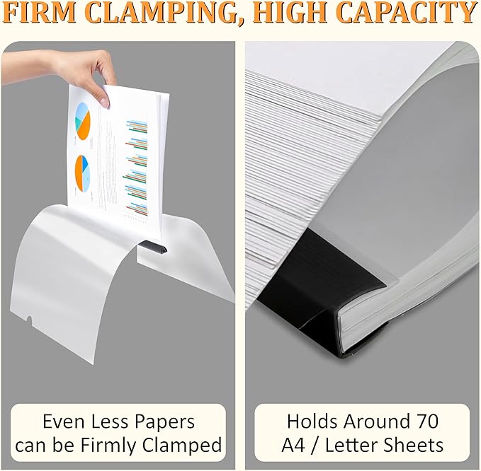 50 Pack Report Covers with Sliding Bar - Clear Plastic Presentation Folders for A4 & Letter Size Paper, 70 Sheet Capacity File Document Binder for School, Office, Resume & Business Use