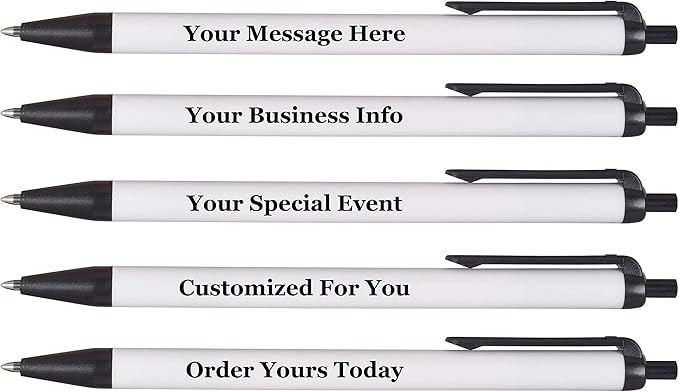 RevMark Personalized Ballpoint Pen, Custom Printed Name, Business or Event Information, Timeless Advertising, USA Made Pens, Promotional Marketing, Smooth Black Ink, Bulk Pack (Black,1000 Ct.)