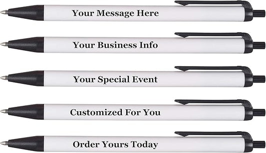 RevMark Personalized Ballpoint Pen, Custom Printed Name, Business or Event Information, Timeless Advertising, USA Made Pens, Promotional Marketing, Smooth Black Ink, Bulk Pack (Black,250 Ct.)