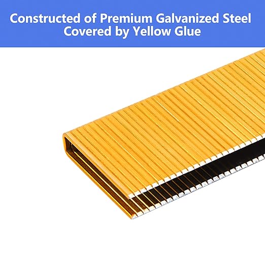 SimCos 18 Gauge 1/4" Narrow Crown Staples, Galvanized Upholstery Staples for 18 GA Pneumatic or Electric Stapler or Staple Gun (5/8"-3000 PCS)