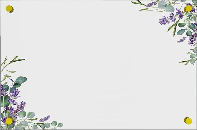 Acrylic Dry Erase Board for Wall with Stylish Border - Shipped Next Day, Made in USA, Non-Magnetic Whiteboard, Wall Mounted Board, Easy to Clean (Clear - 24x36)