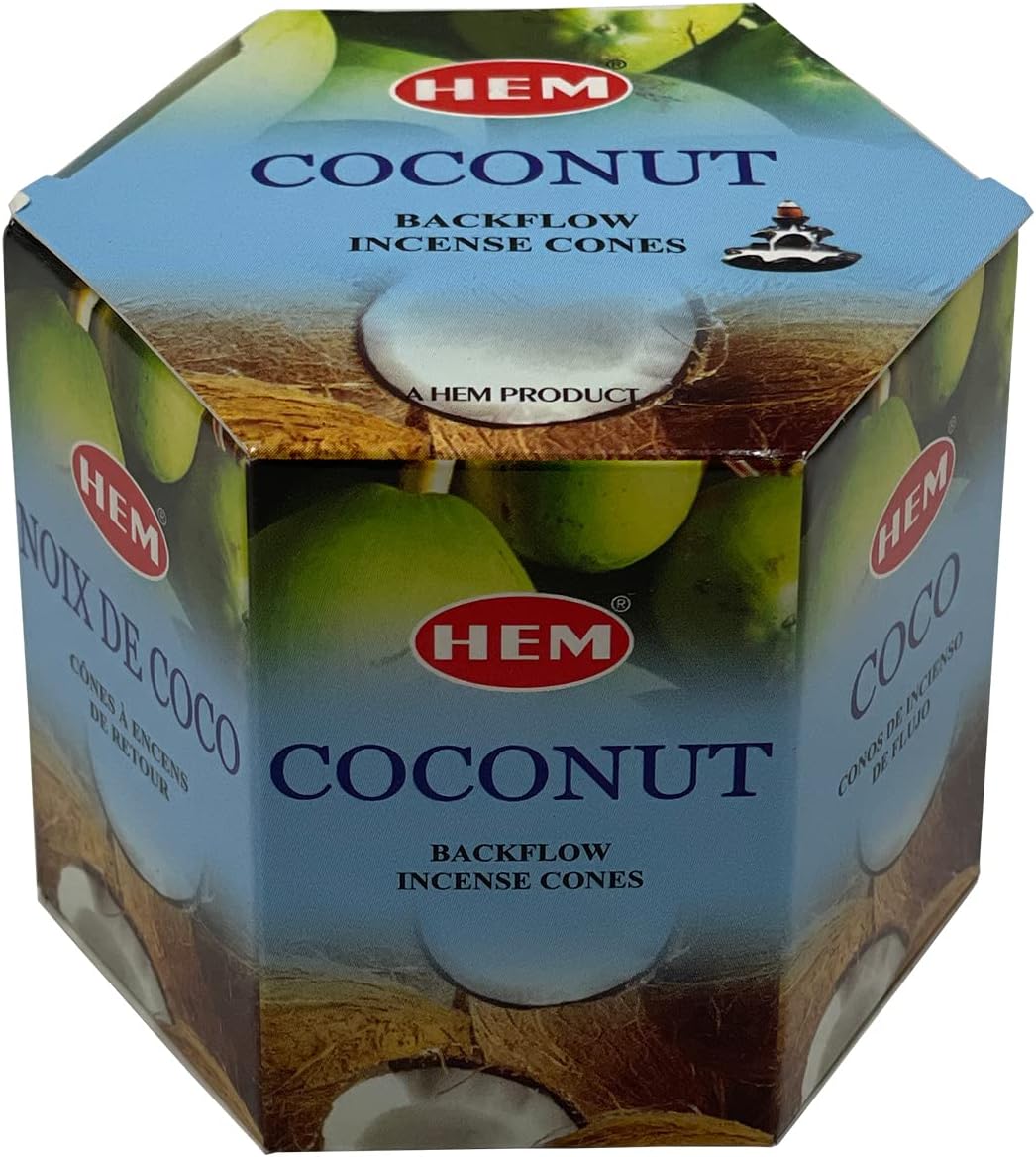 Coconut Backflow Incense Cones for Waterfall Aromatic Smoke Fountain Haze Falls