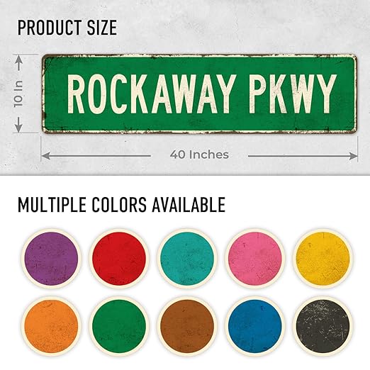 Custom Rustic Sign, Personalized Decor Street Signs Gift, 40x10 Inches, ACM, Fade Resistant, Made in USA