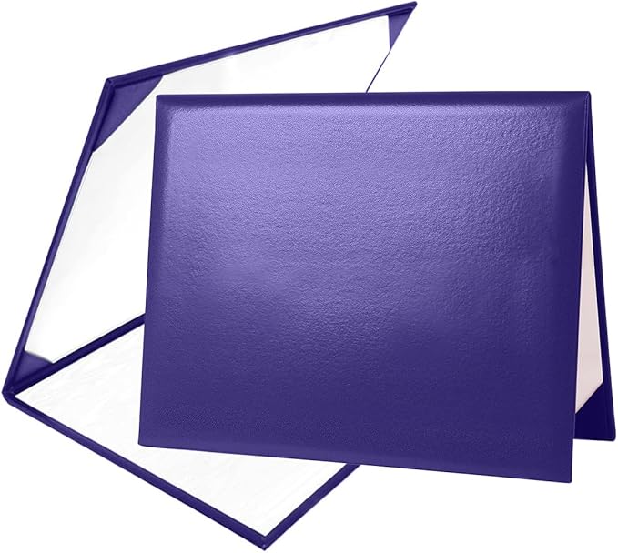 Diploma Cover 8.5” x11” Diploma Holder of Graduation Leatherette Padded Certificate（Tent Style)
