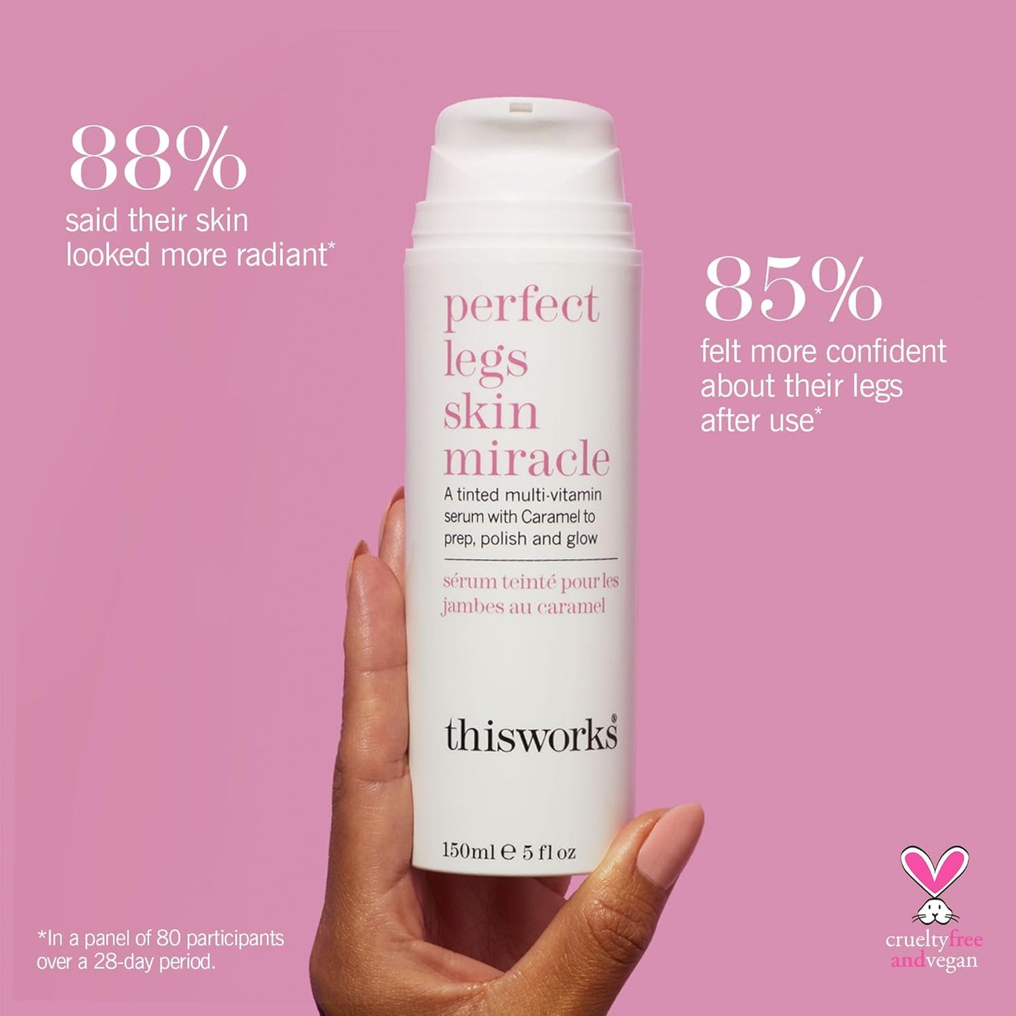 THISWORKS Perfect Legs Skin Miracle: Tinted Serum with Vitamin C & E for Radiant, Sun-Kissed Glow, Evens Skin Tone & Reduces Imperfections, 5 fl oz