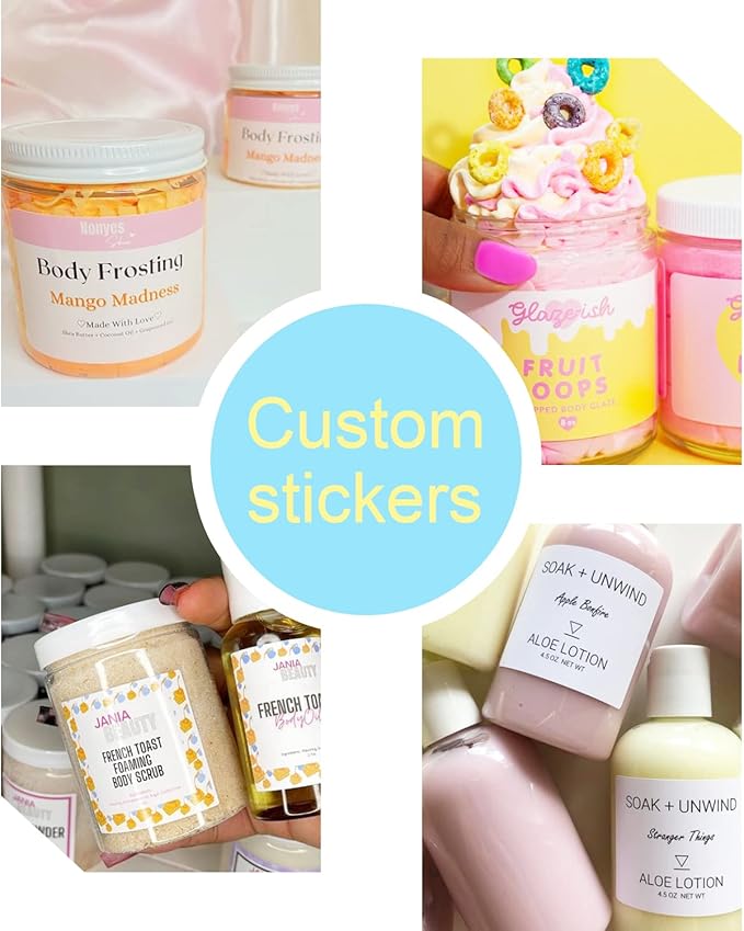 Custom Personalized Labels - 100-500 Stickers with Any Image, Logo, and Text for Business, Thank You Labels (Circle, 2.5 Inch)