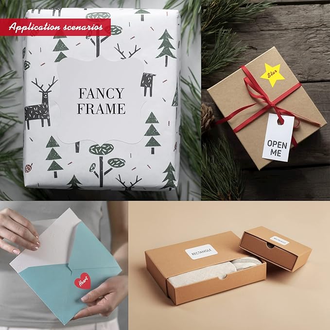 Custom Stickers Personalized Labels - Customized Stickers with Any Design Image Logo Text,Custom Stickers for Business Logo,Custom Thank You Label Stickers,100 Labels (Heart,6"x6")