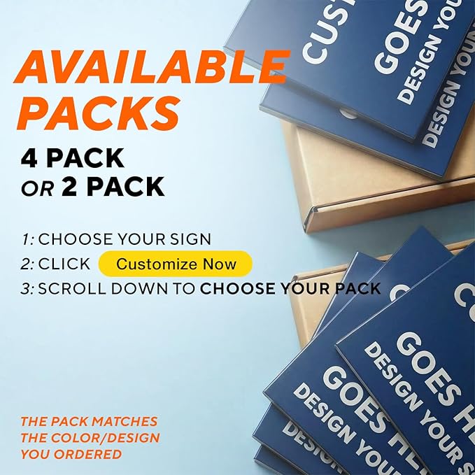 Custom Metal Signs, Personalized Aluminum, Customized Safety, Business Signs, Waterproof Outdoor, White Aluminum (Blue Background, 42x28 In)