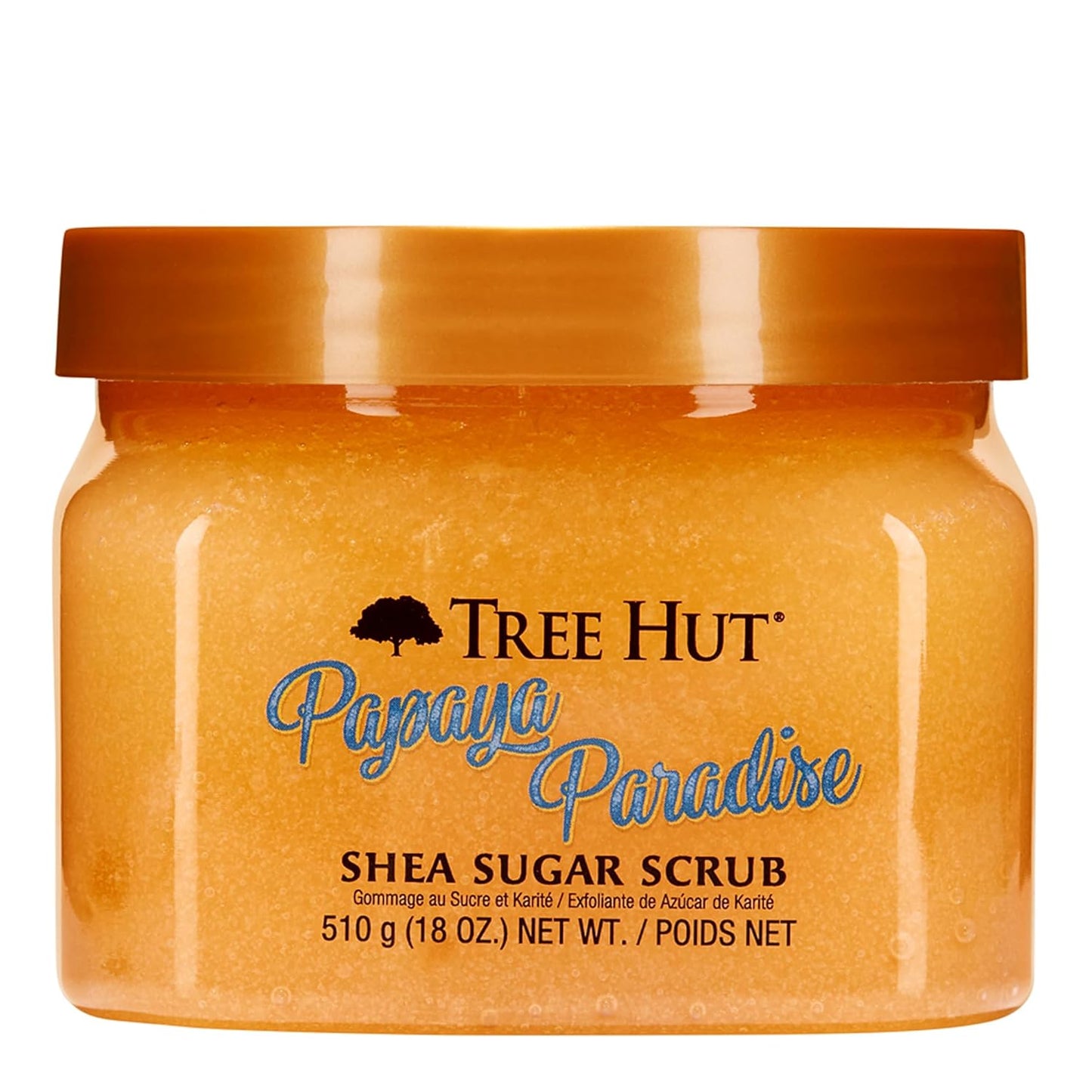 Tree Hut Papaya Paradise Shea Sugar Scrub | Exfoliating Body Scrub Removes Dead, Dry Skin for a Soft & Hydrated Feel | Nourishing Essential Body Care | 18 fl oz.