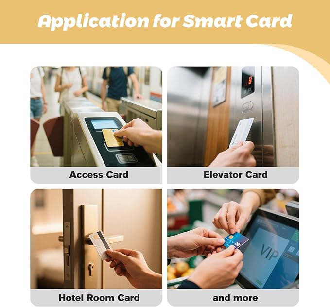 SLE4442 Contact IC Cards (Pack of 10)– ISO PVC Smart Chip Cards for Access Control Systems, Secure Storage & ID Management
