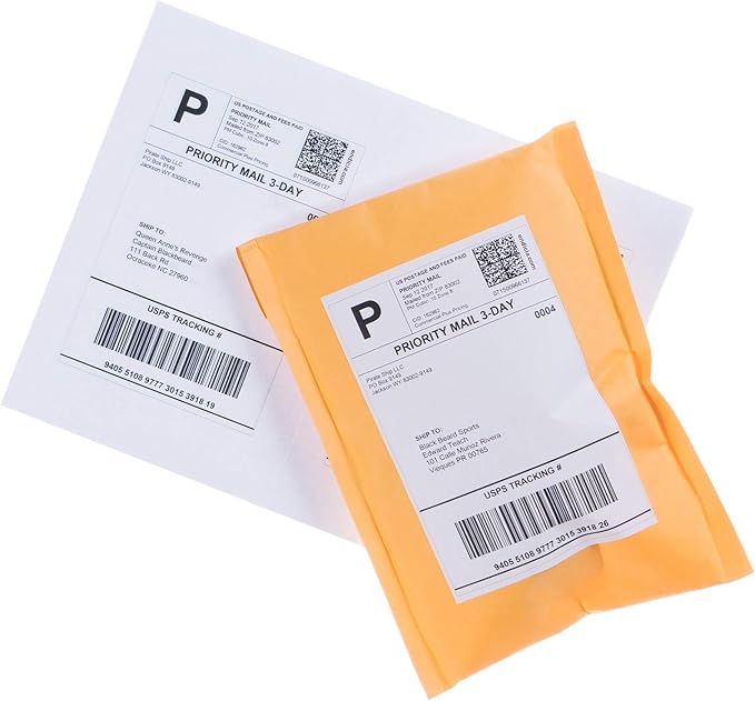 8.5" x 5.5" Half Sheet Self Adhesive Shipping Labels for Laser or Inkjet Printer (10000 Labels)