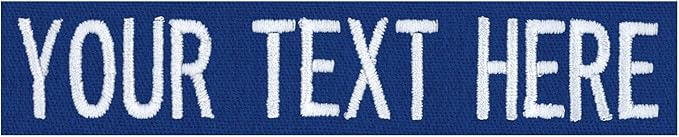 Custom Uniform Name Tapes Solid Colors. Made in The U.S.A. Ships Under 24 Hours. Royal Blue Fabric, 4 Inch Hook Fastener (Uniform Ready Fastener)