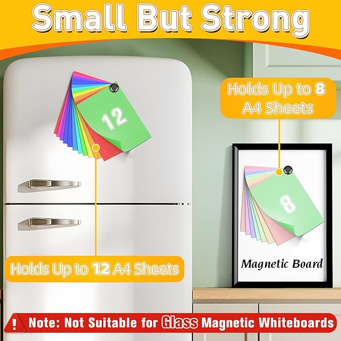 VNDUEEY 60Pcs Black Fridge Magnet Refrigerator Magnets, Magnets for Whiteboard, Small Strong Magnets for Kitchen, Office, School, Metal Decorative, Teacher Supplies