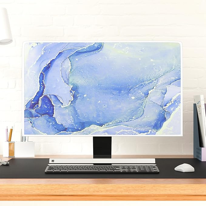 Baocicco Modern Violet Marble Waterproof TV Cover Anti-Static Dustproof Protective Cover for LCD/LED/HD 65 Inch Decorative Monitor Accessories Covers for Television LED LCD OLED TVs Screen
