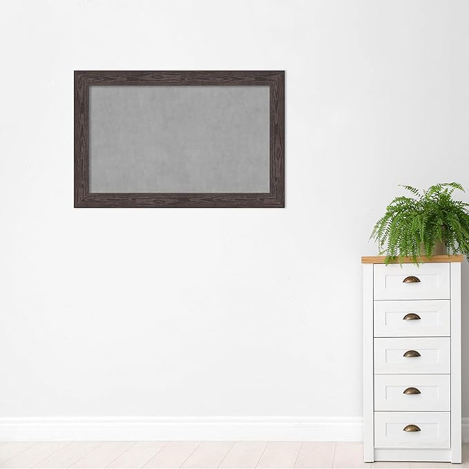 Amanti Art Black Framed Magnetic Board 30x46 Large Vision Board for use with Magnets, 100% Metal Sheet to Display Items as Office Decor or for Home Organization in mudroom, Kitchen or Kids Room