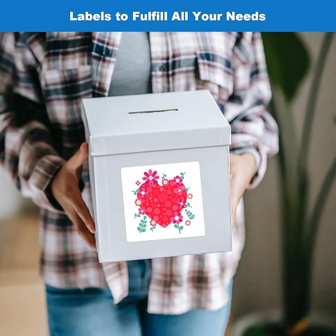 BESTEASY Sticker Labels Compatible Laser/Ink Jet Shipping Labels (8000 Sheets, 6 up-3-1/3 x 4")
